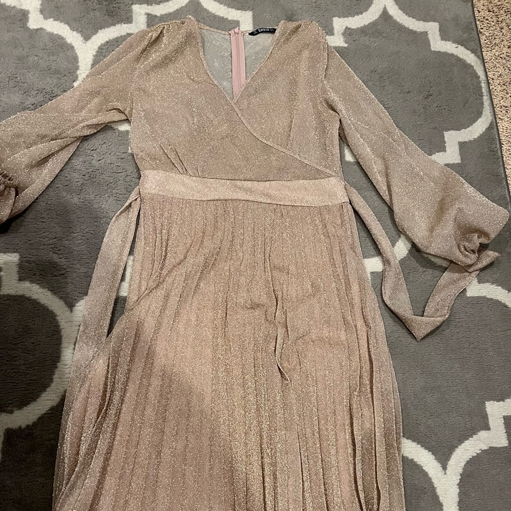 Shein champagne dress
